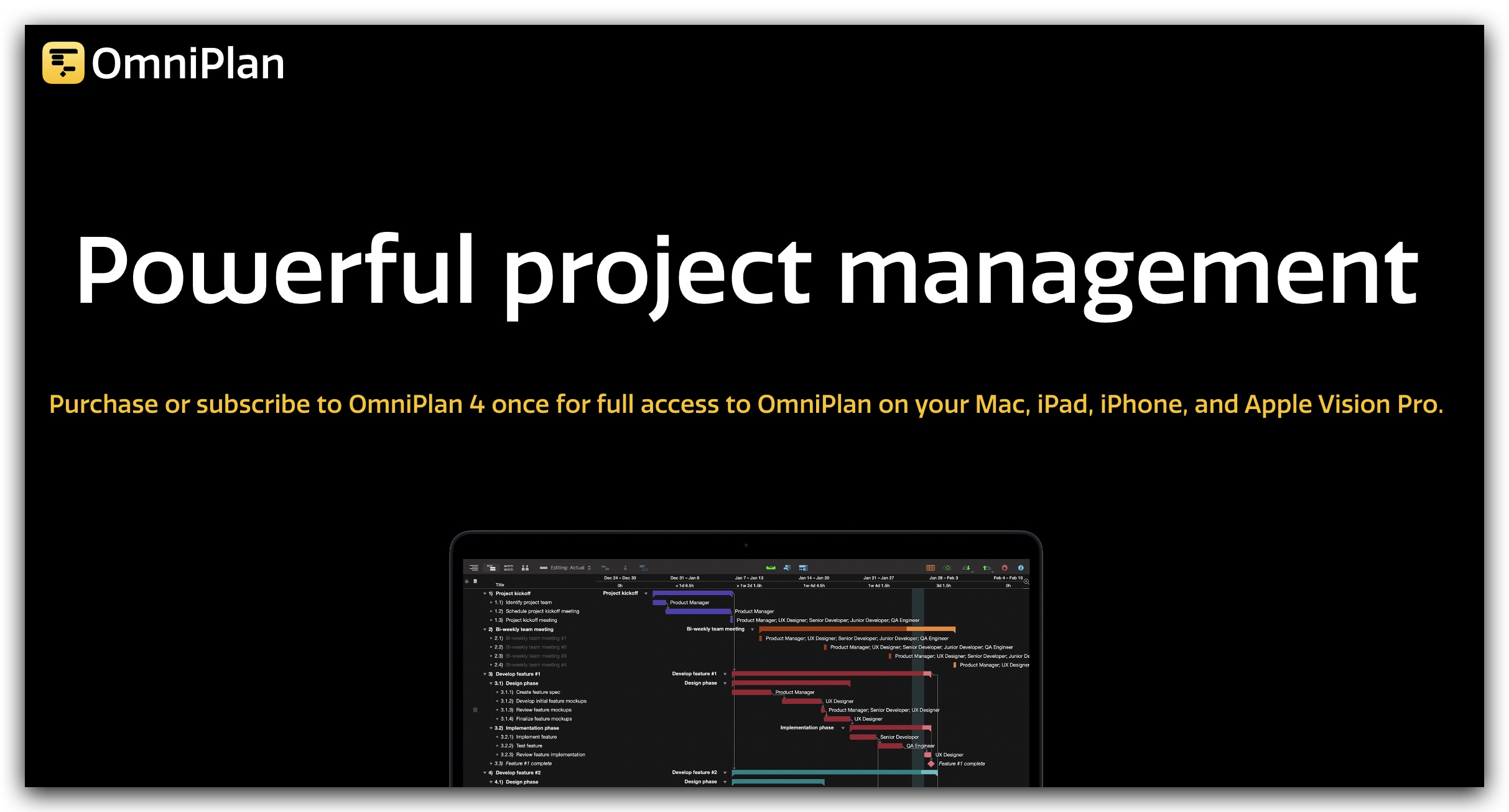 OmniPlan下载：Mac 生态下的专业级项目管理软件