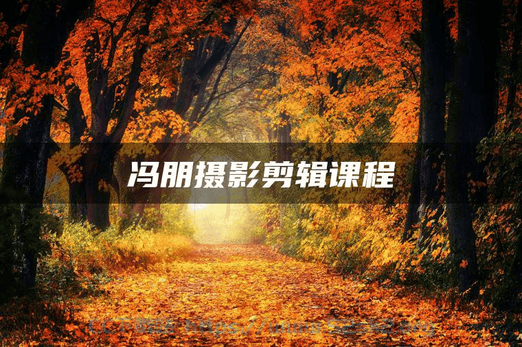 冯朋摄影剪辑课程：从基础到创意，一网打尽！