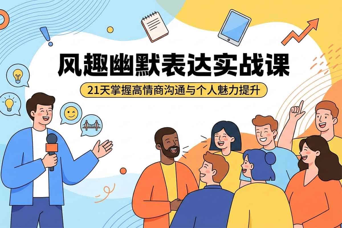 笑出影响力！20节风趣幽默表达的秘籍课程，轻松掌握高情商沟通术